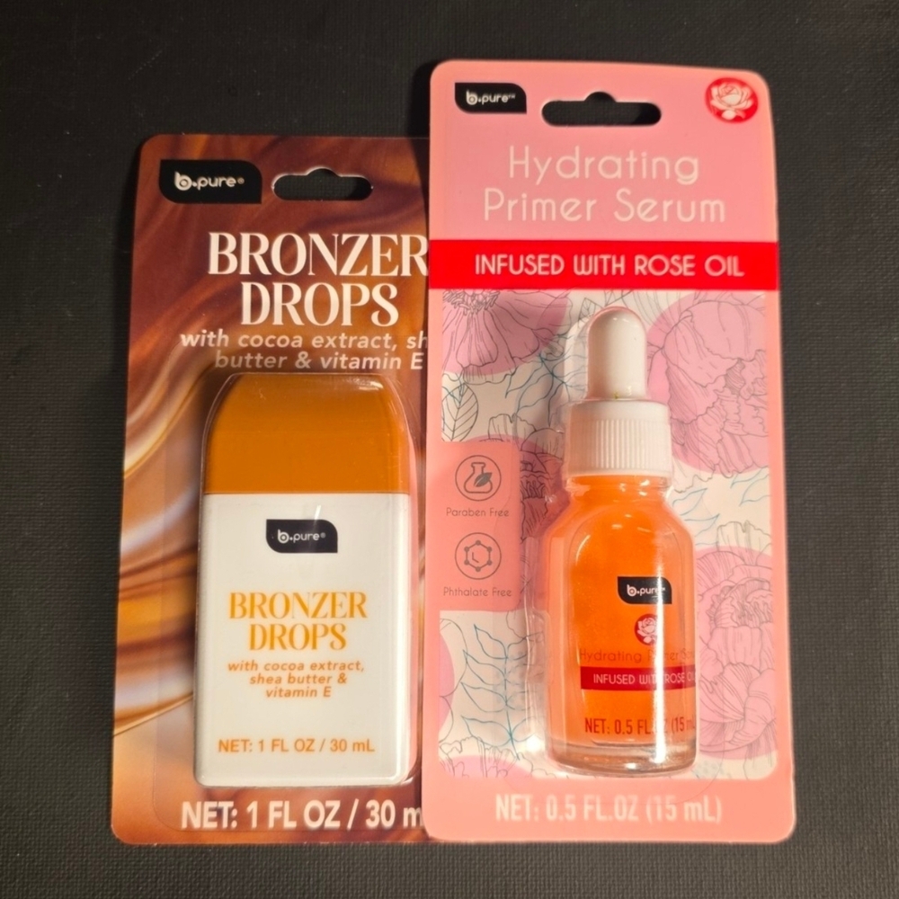 B-Pure Bronzer Drops and Hydrating Primer Serum Set
